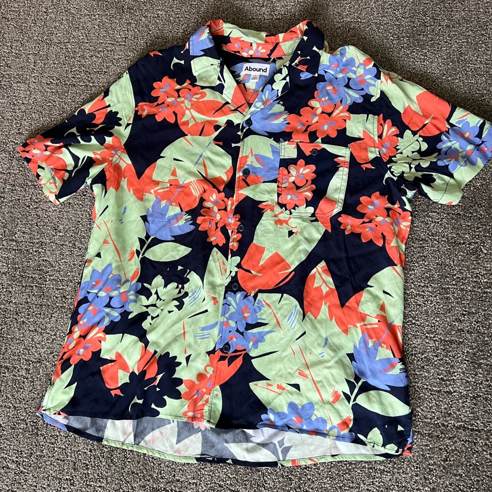 Nordstrom Abound Floral Summer Men's Shirt Size Medium
